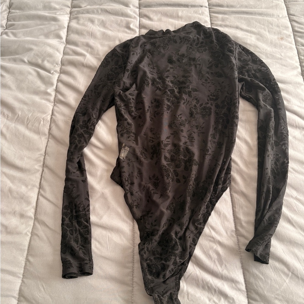 Elegant Black Floral Women's Top